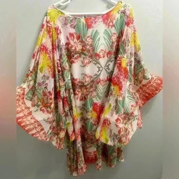 NWT KLOZLYNE LINED GEORGETTE DRESS WITH OVERSIZED SLEEVES IN SIZE 2X - Picture 3 of 8